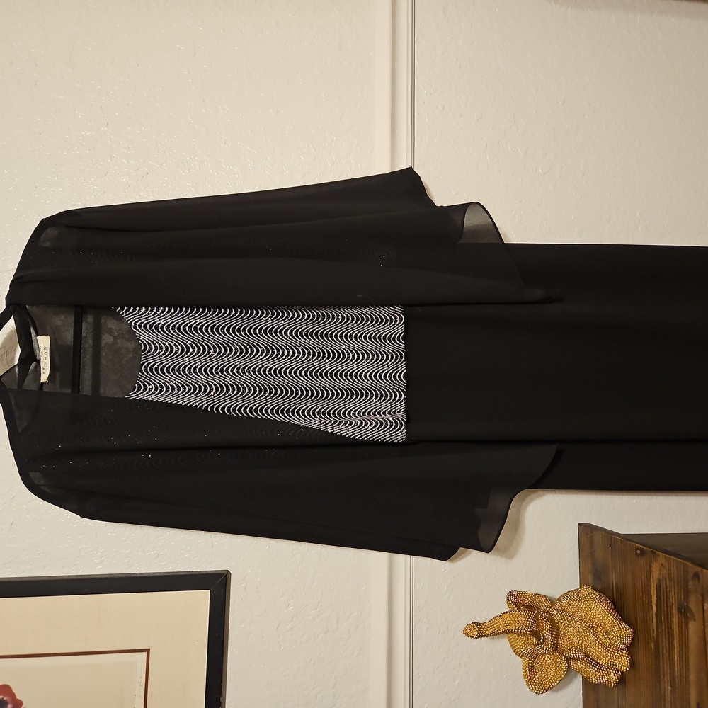 Size 20 Black and Silver cocktail gown